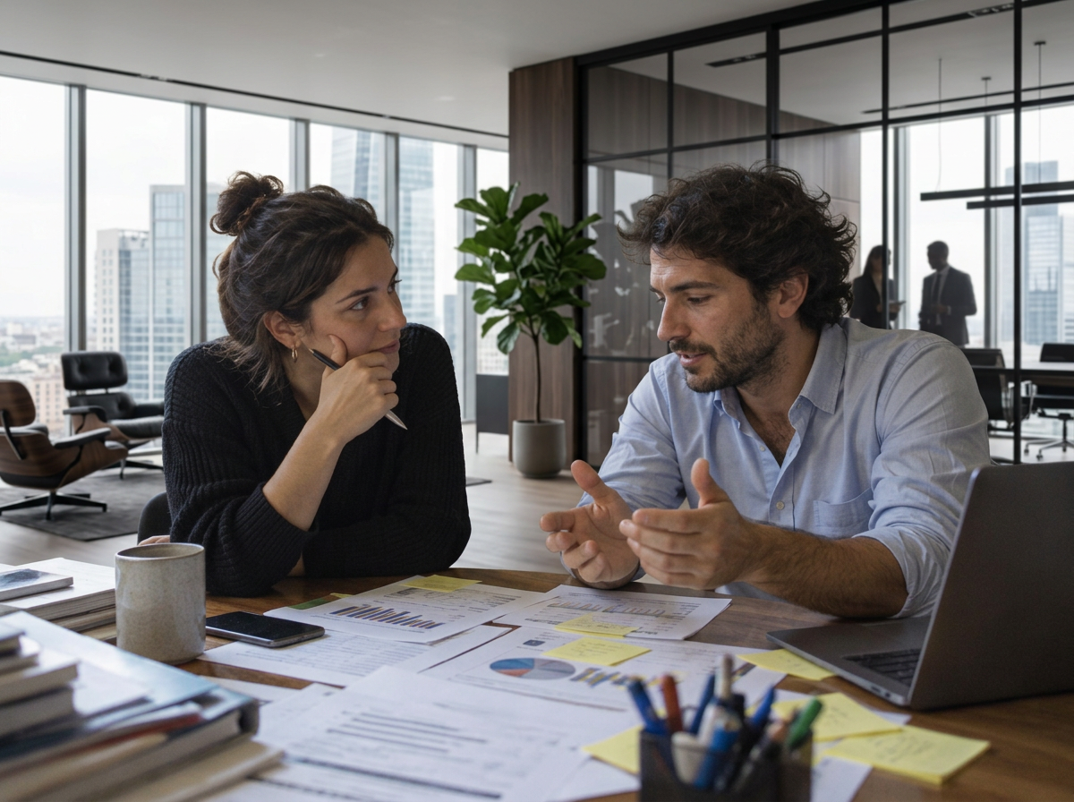 Consulenti al lavoro sulla strategia di mercato e sull'offerta